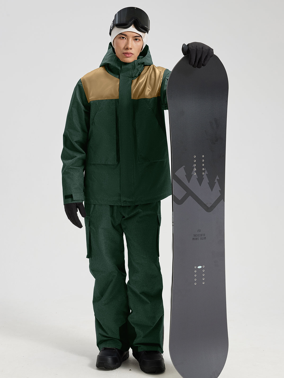 Men's Detachable-Suspender Ski Jacket and Bib Combo