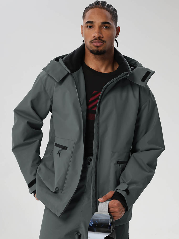 Men's Relaxed Snow Jacket with Inner Snow Skirt