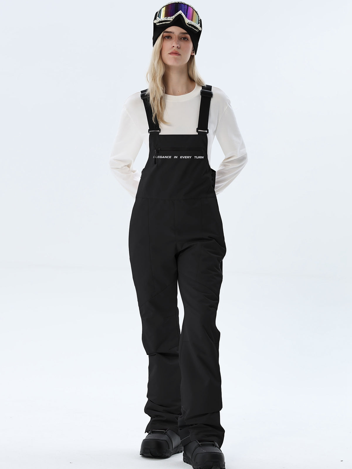 Women's Adjustable-Strap Snow Bib Overalls