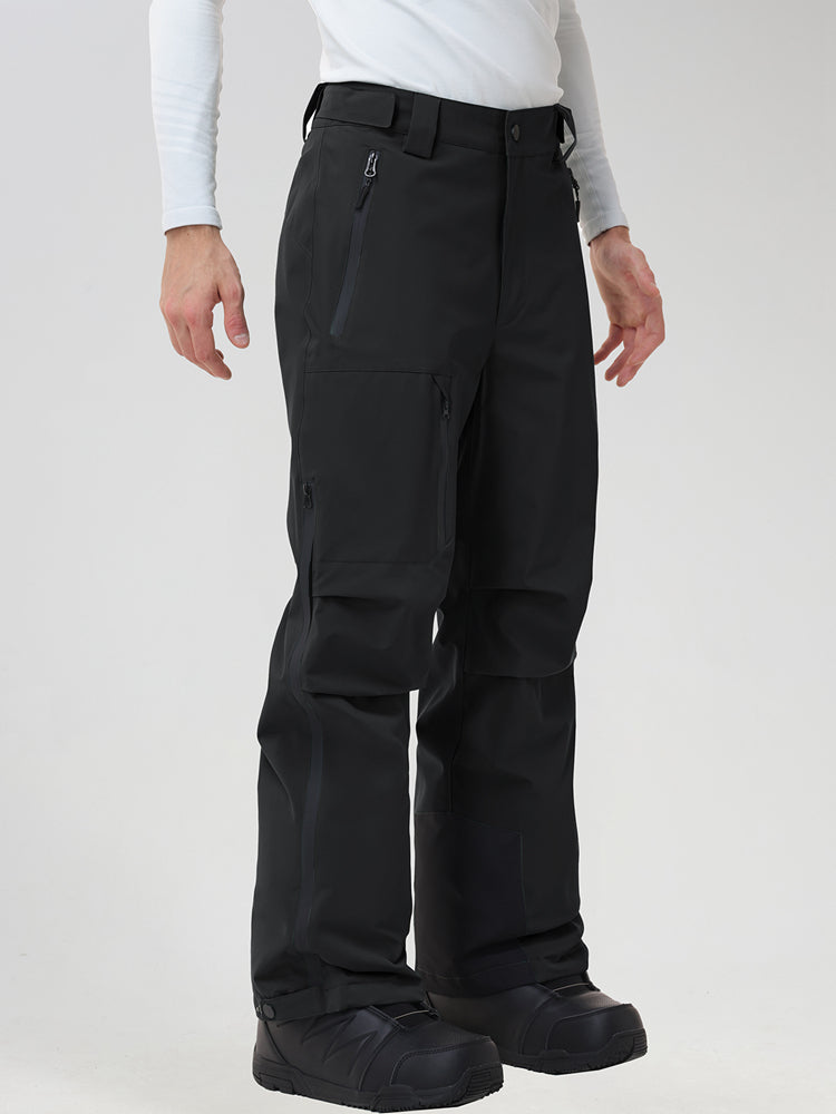Men's Padded Cargo Snow Trousers with Waist Adjusters