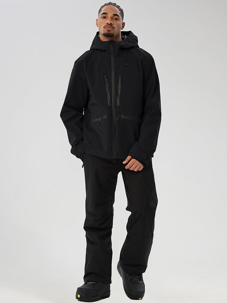 Men's Contrast-Zip Winter Jacket and Snow Pants