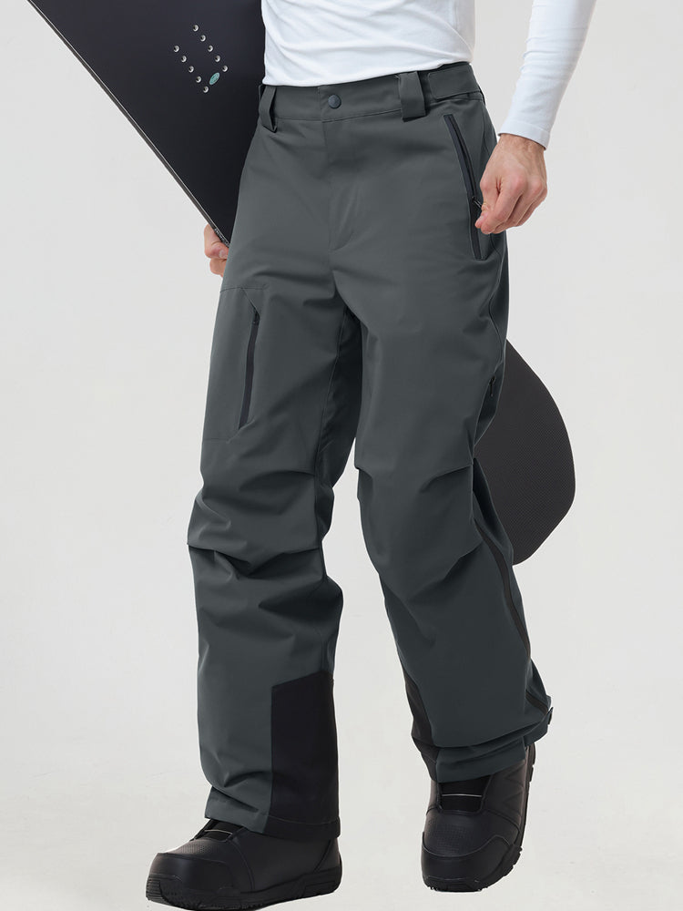 Men's Padded Cargo Snow Trousers with Waist Adjusters