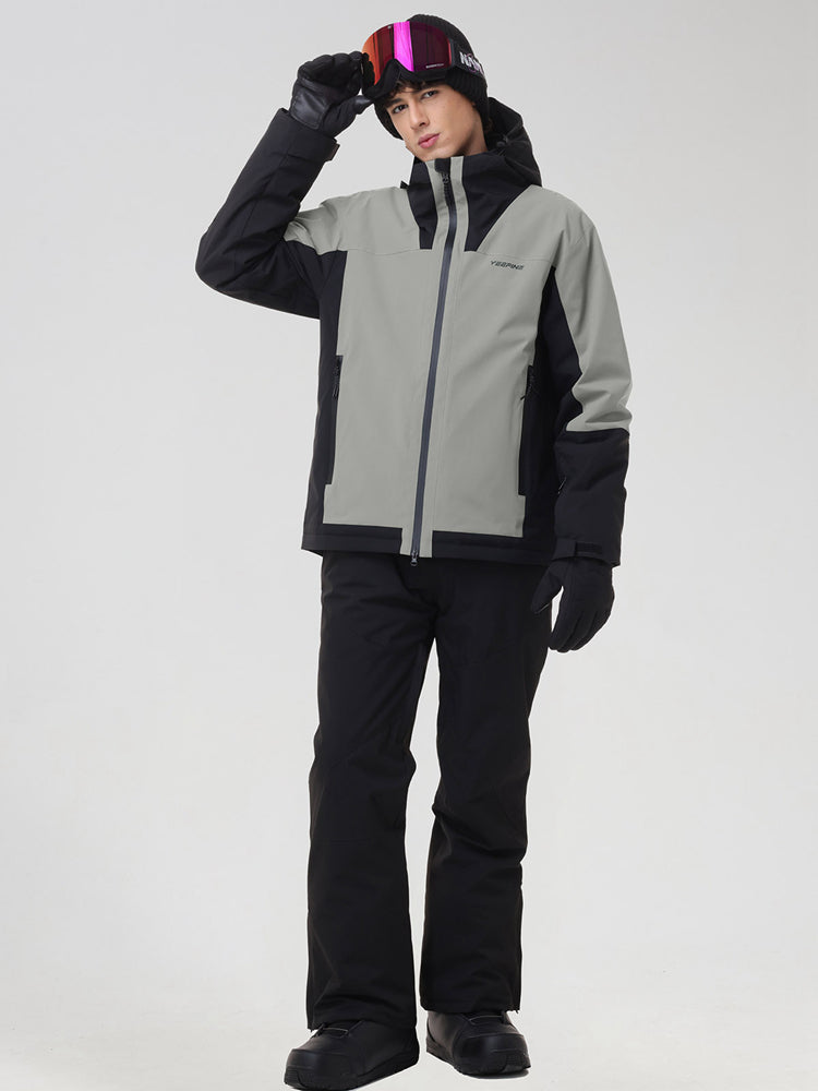 Men's Two-Tone Ski Jacket and Matching Snow Pants