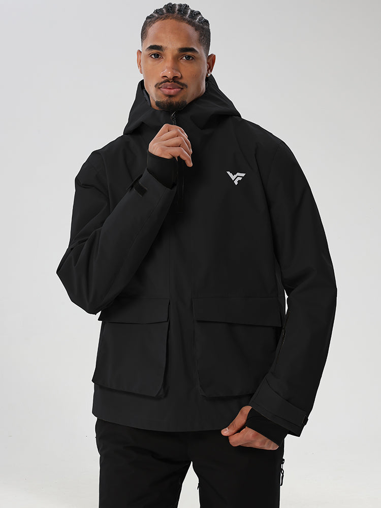 Men's Half-Zip Cargo Anorak for Snowboarding