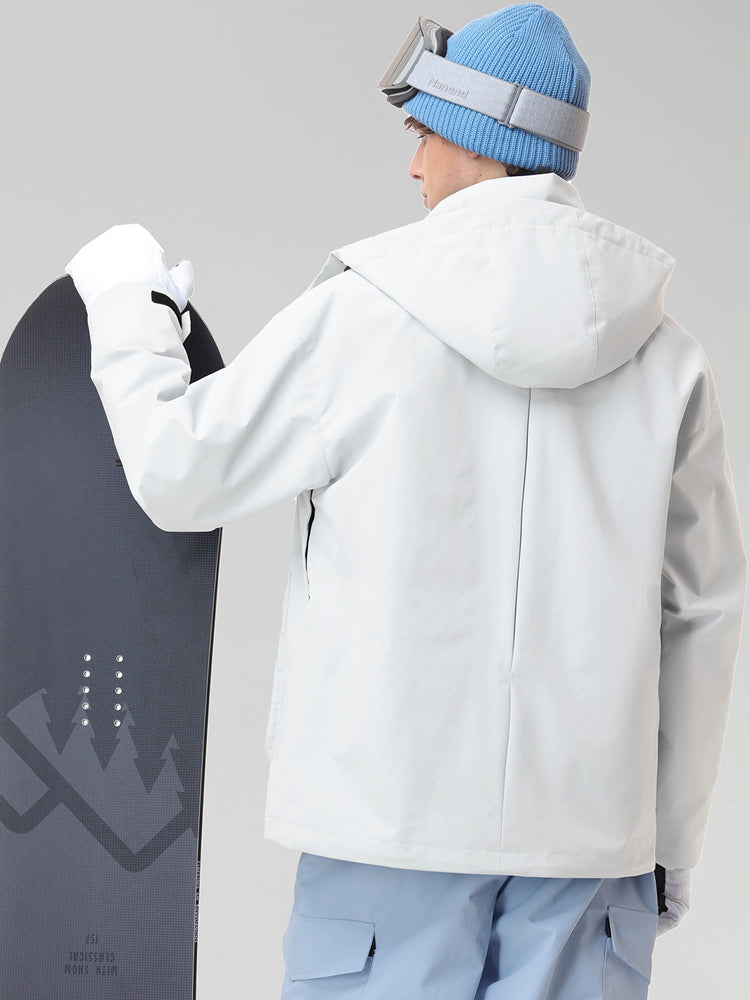 Men's Hooded Cargo Snowboarding Shell Jacket