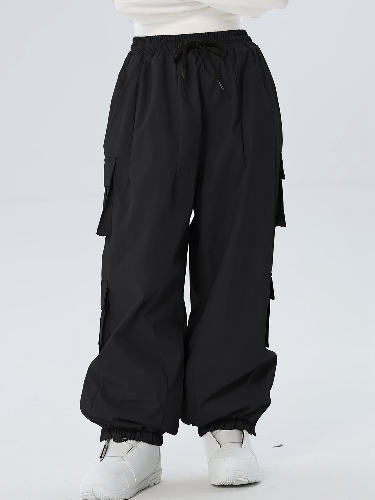 Women's Drawstring-Waist Baggy Snow Pants