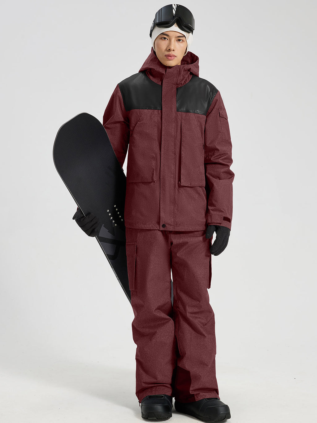 Men's Detachable-Suspender Ski Jacket and Bib Combo
