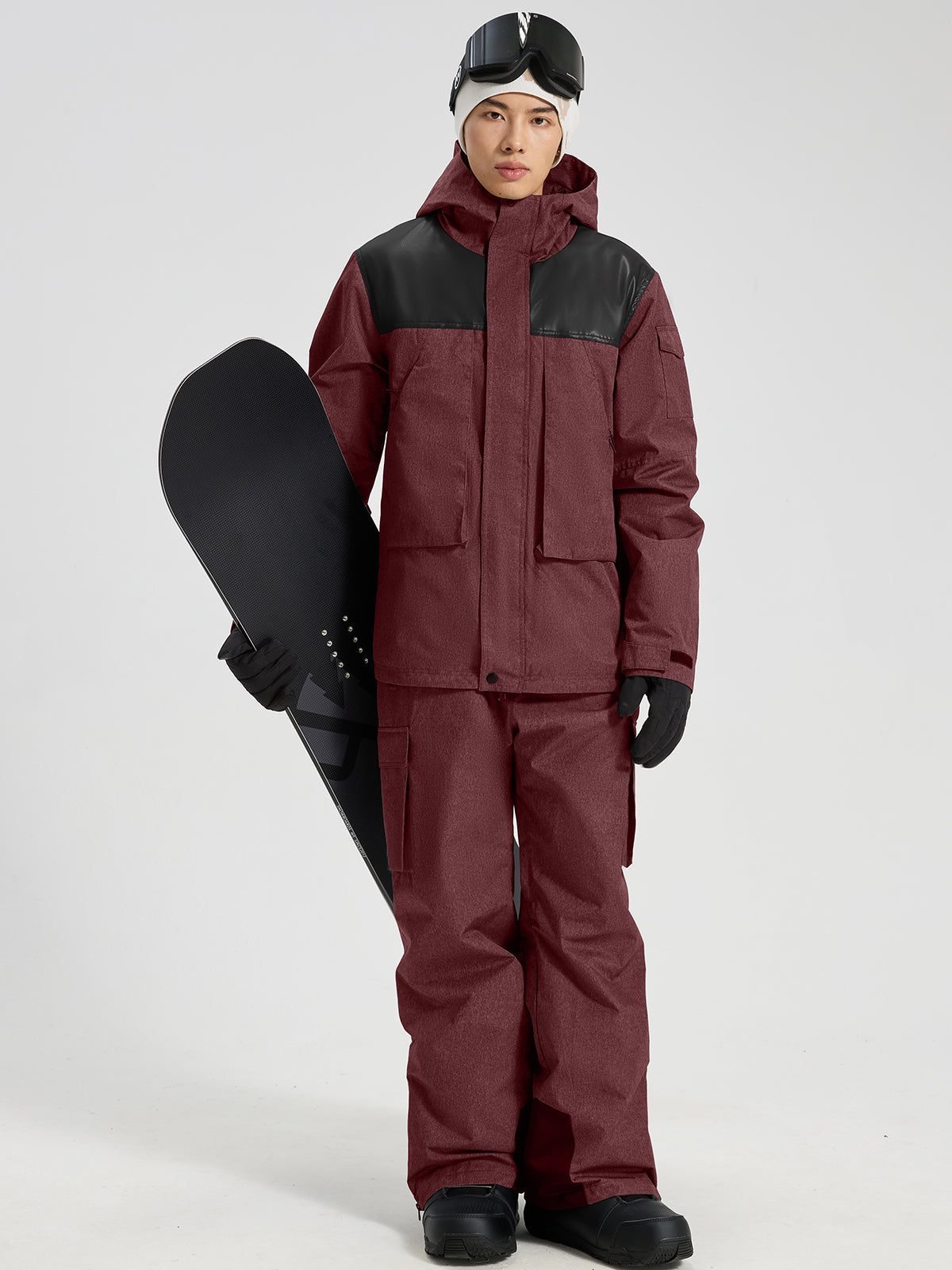 Men's Detachable-Suspender Ski Jacket and Bib Combo