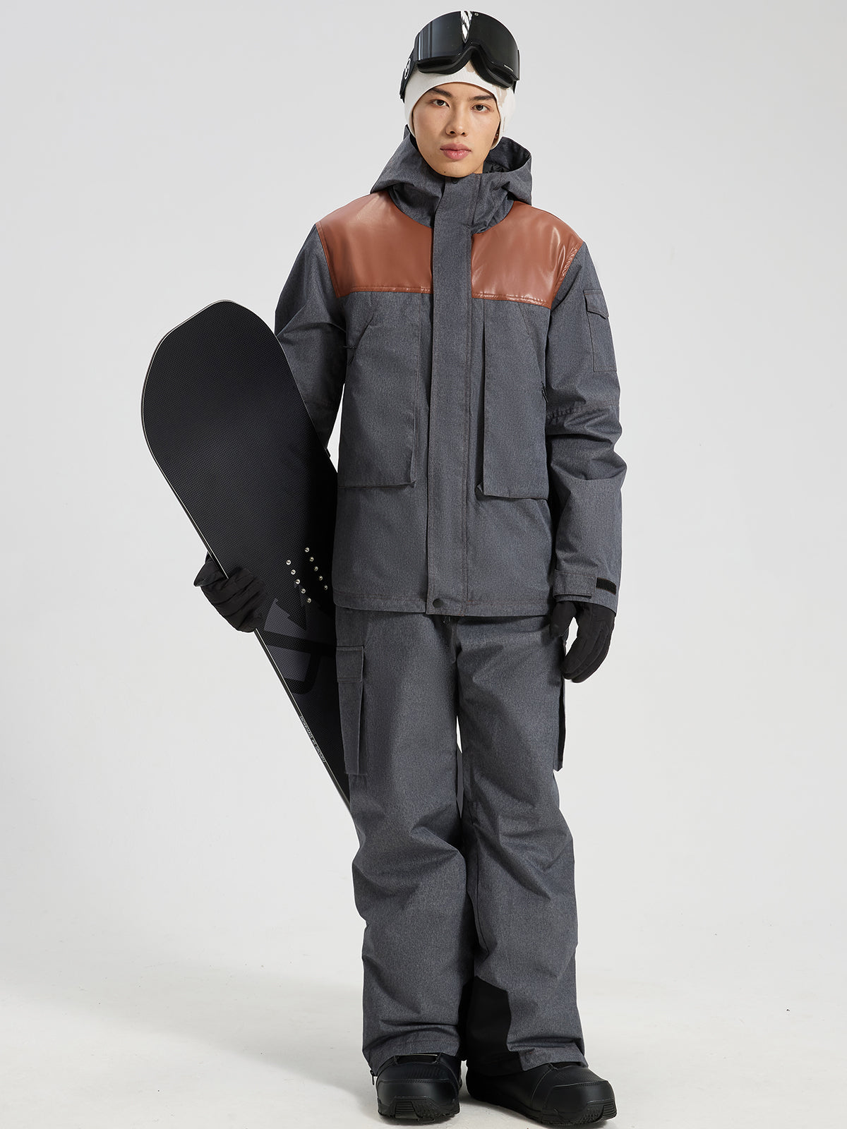 Men's Detachable-Suspender Ski Jacket and Bib Combo