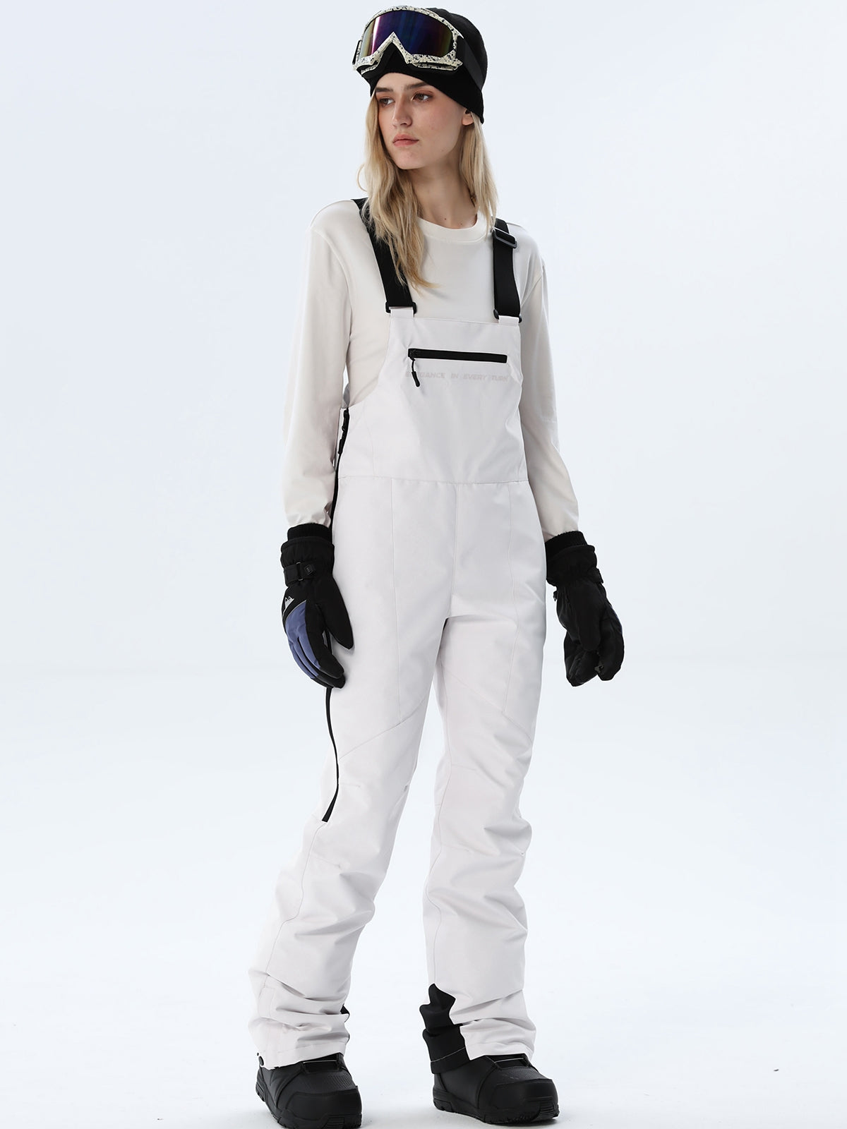 Women's Adjustable-Strap Snow Bib Overalls