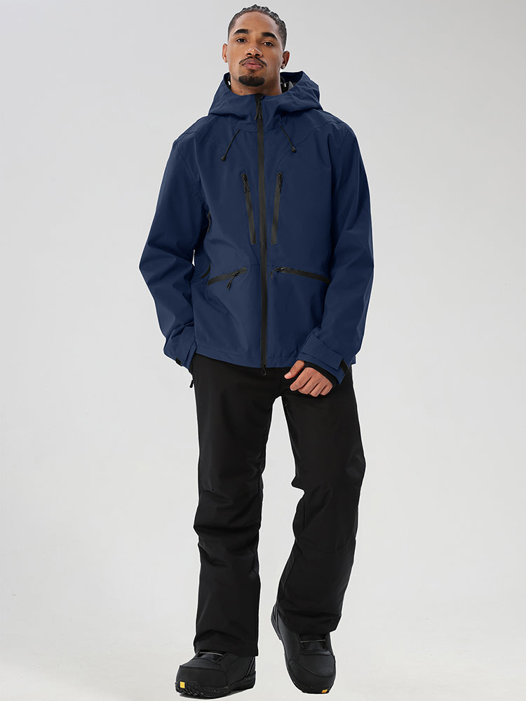 Men's Contrast-Zip Winter Jacket and Snow Pants