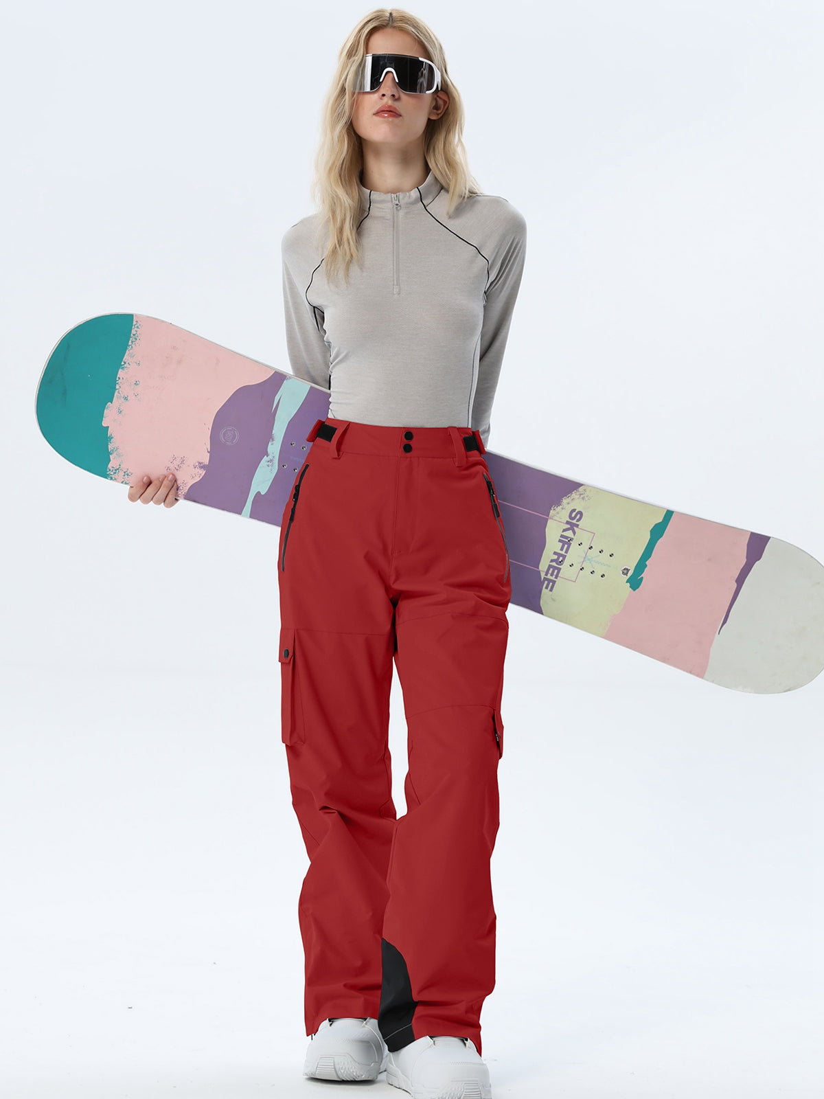 Women's Relaxed Utility Snow Pants with Cargo Storage