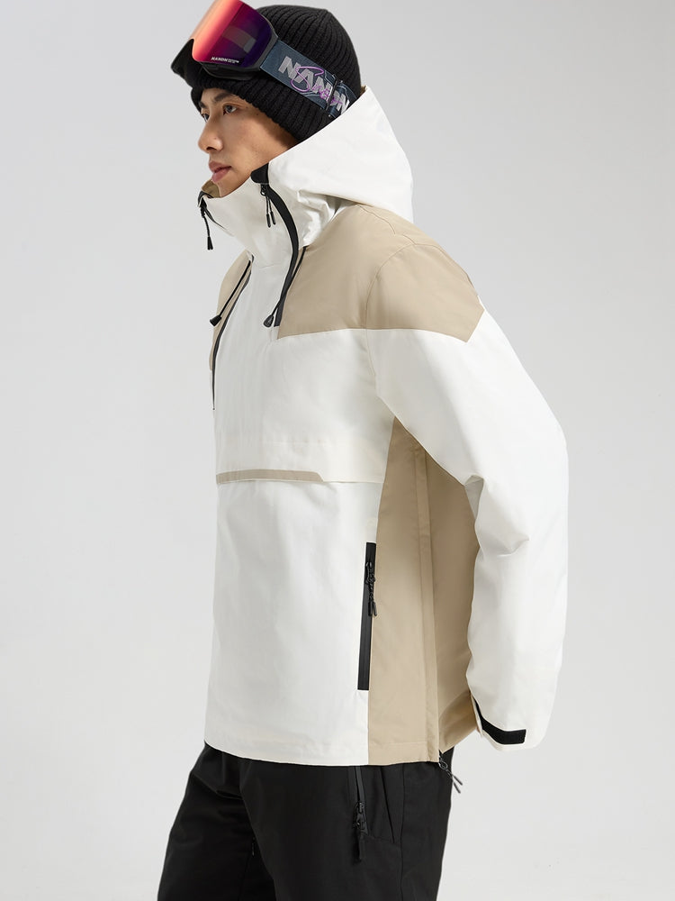 Men's Insulated Half-Zip Colorblock Snow Anorak
