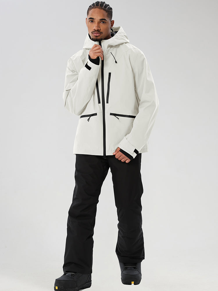 Men's Contrast-Zip Winter Jacket and Snow Pants