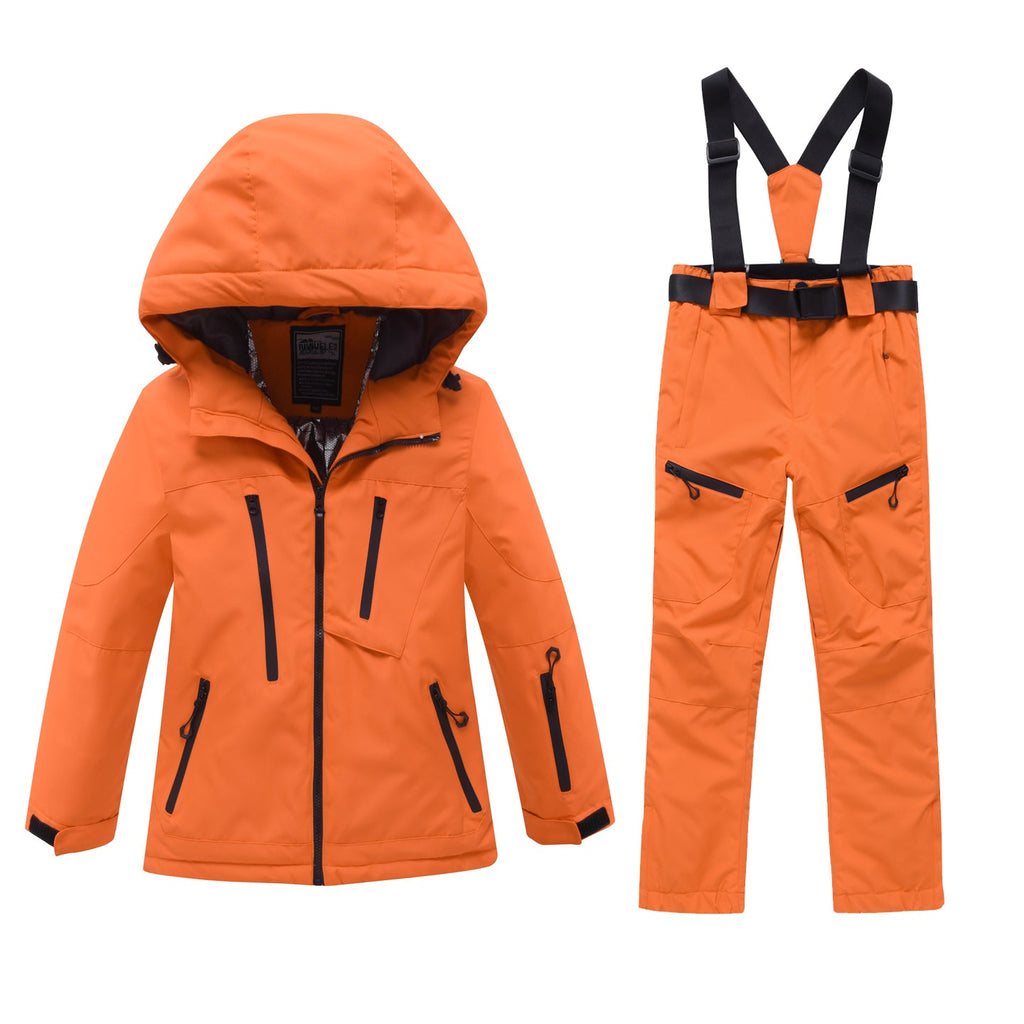 Kids' Insulated Zip-Pocket Snow Jacket and Bibs