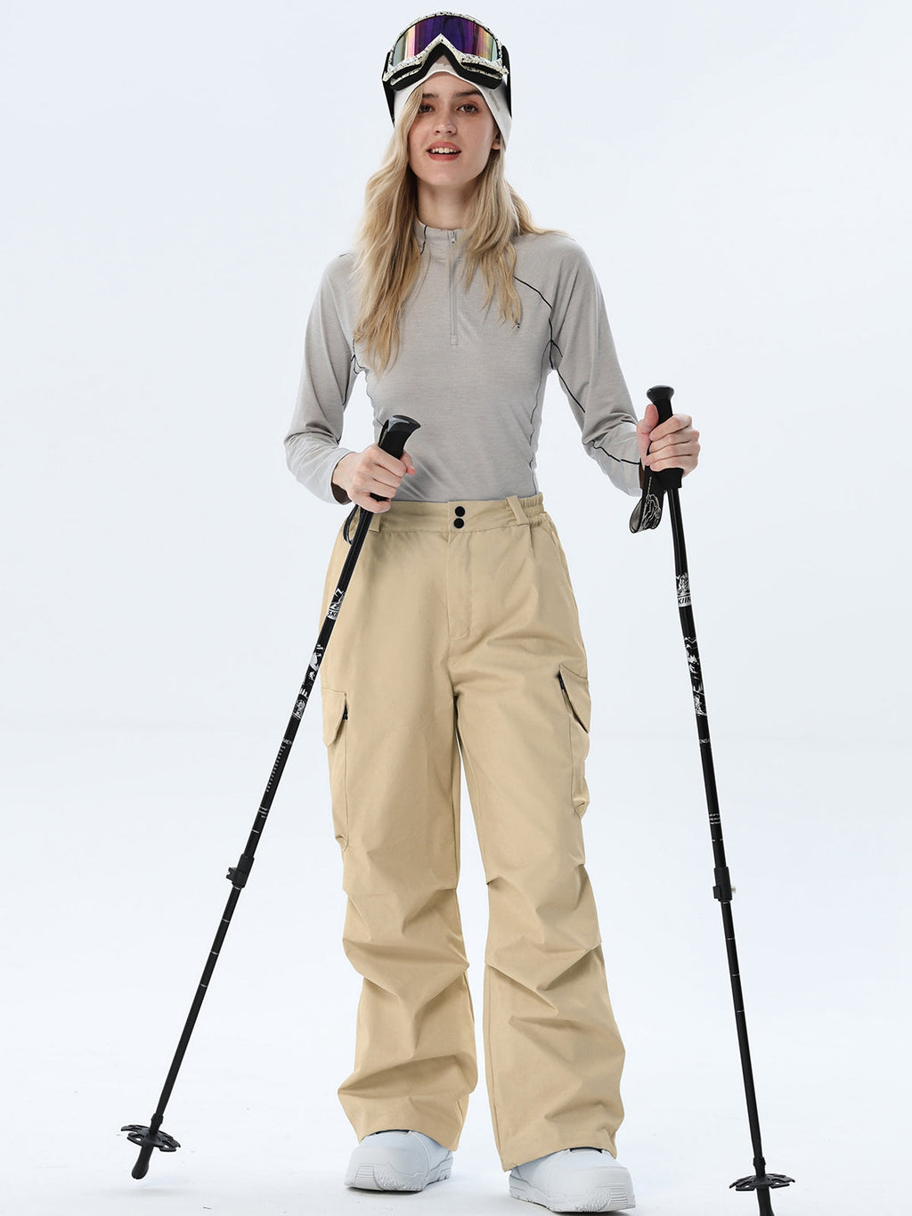 Women's Wide-Leg Cargo Snowboarding Trousers