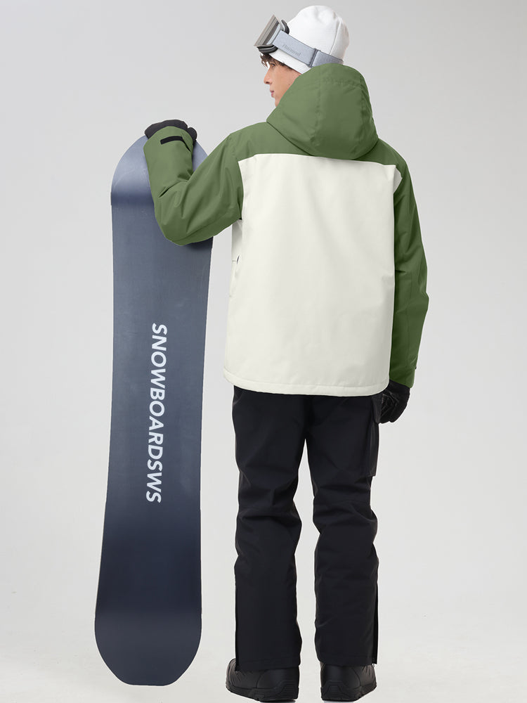 Men's Retro Contrast Ski Jacket and Bib Set