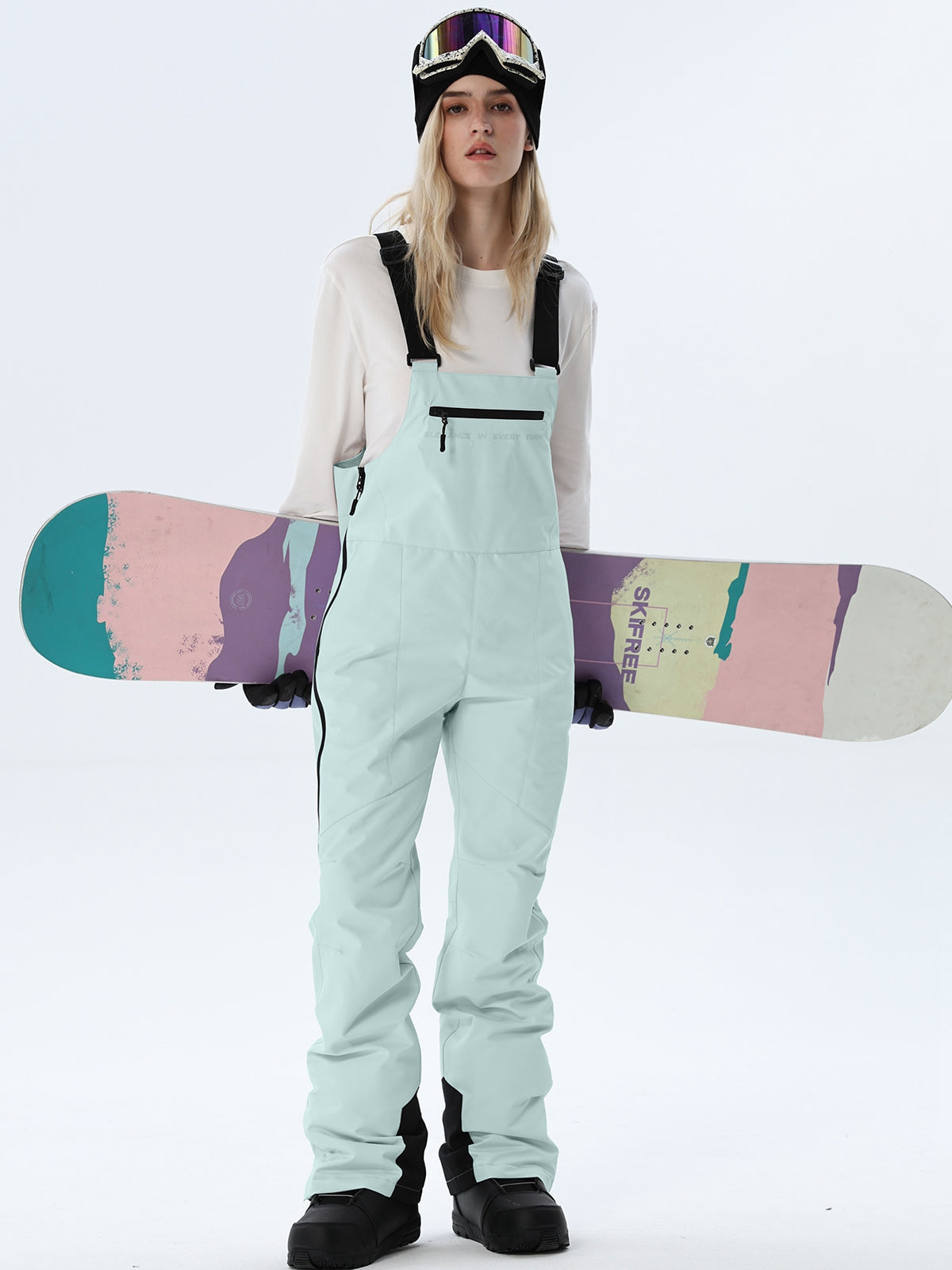 Women's Adjustable-Strap Snow Bib Overalls