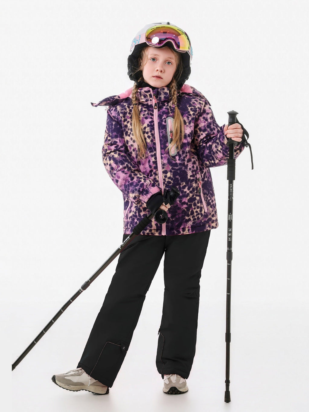 Kids' Animal-Print Fleece Winter Ski Outfit