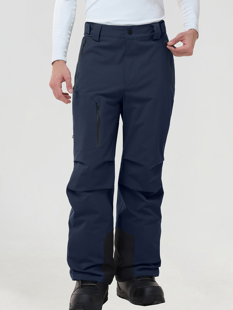 Men's Padded Cargo Snow Trousers with Waist Adjusters