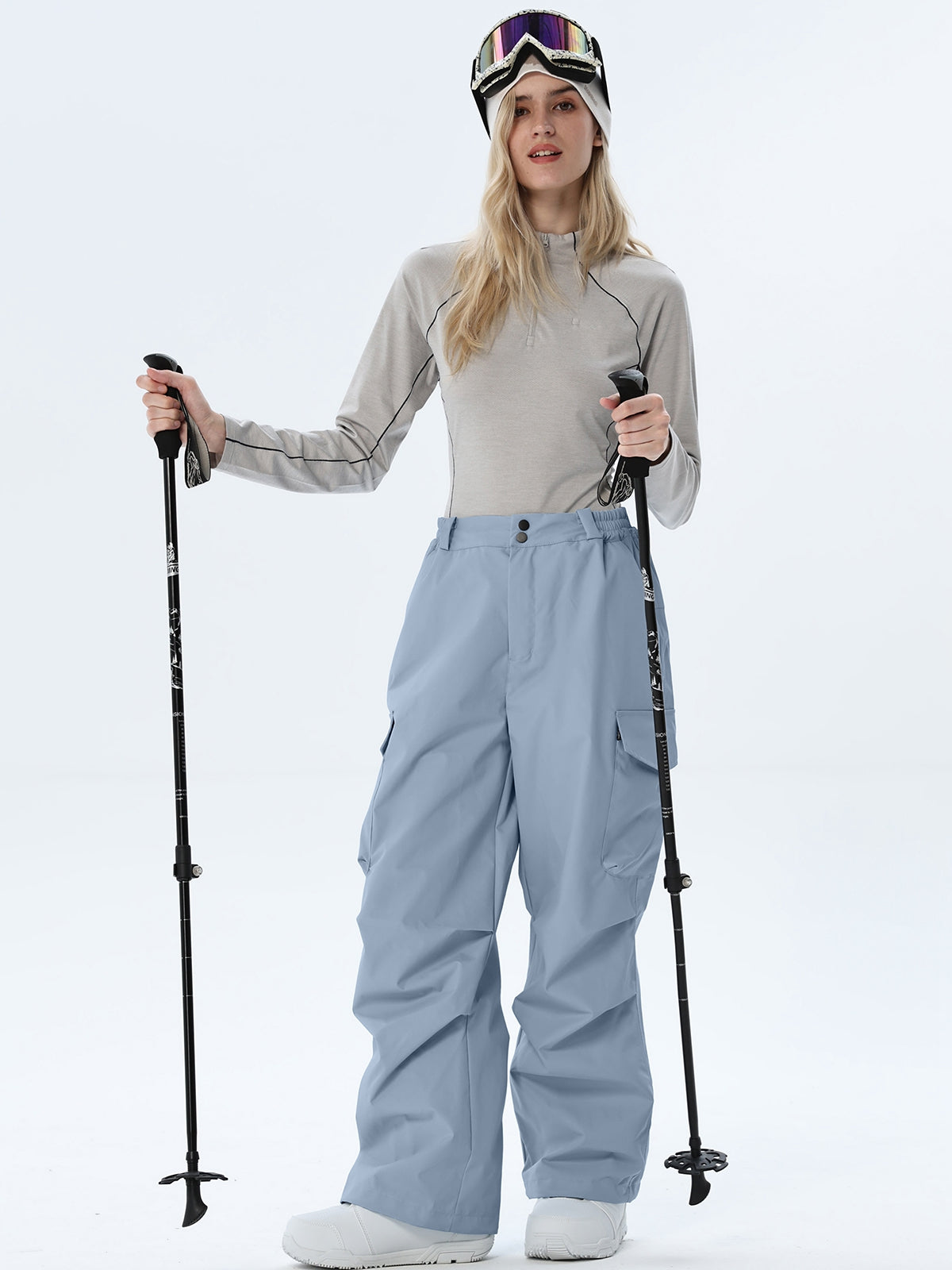 Women's Wide-Leg Cargo Snowboarding Trousers