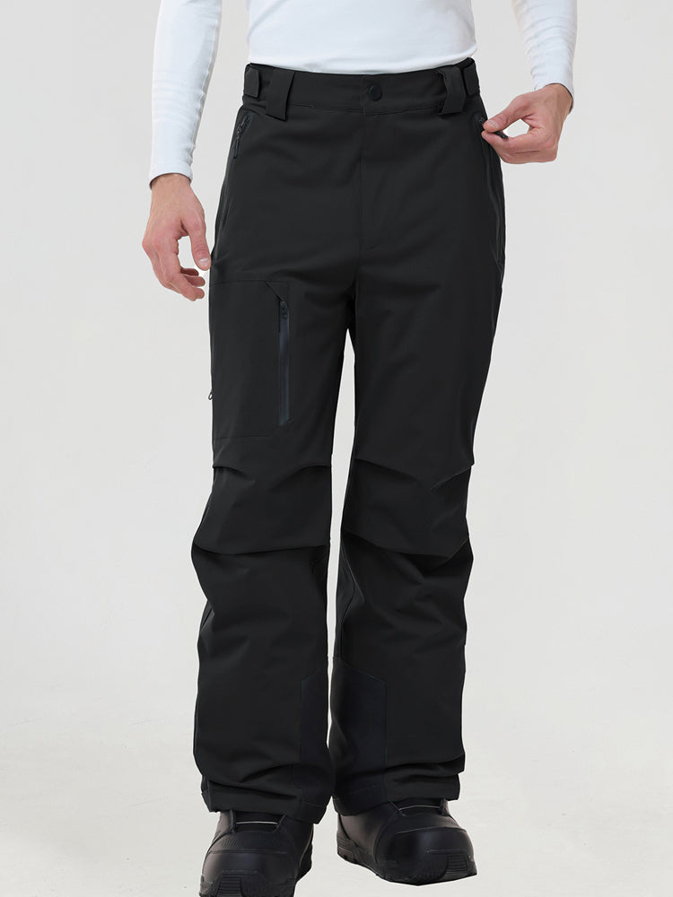 Men's Padded Cargo Snow Trousers with Waist Adjusters