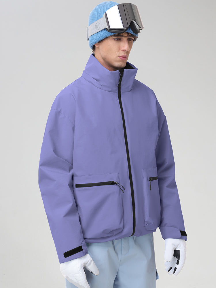Men's Hooded Cargo Snowboarding Shell Jacket