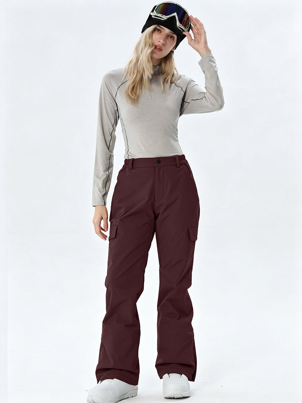 Women's Regular-Fit Cargo Snow Trousers