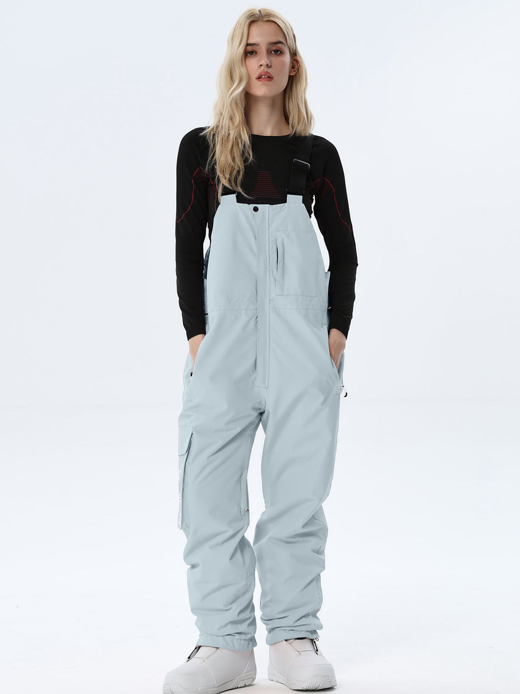 Women's Hooded Ski Jacket and Bib Overalls Combo