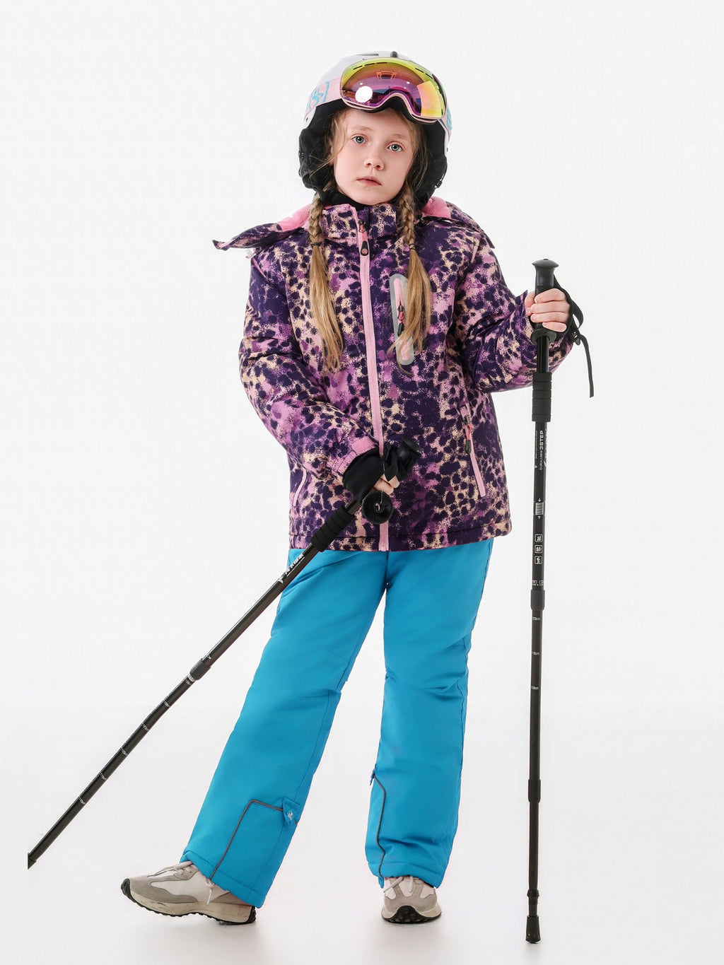 Kids' Animal-Print Fleece Winter Ski Outfit