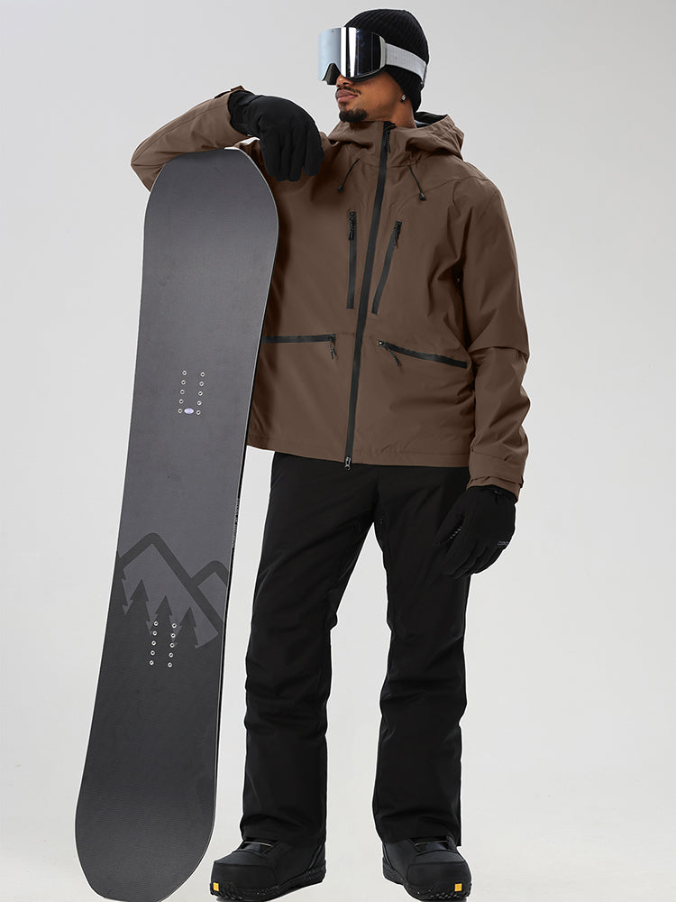 Men's Contrast-Zip Winter Jacket and Snow Pants