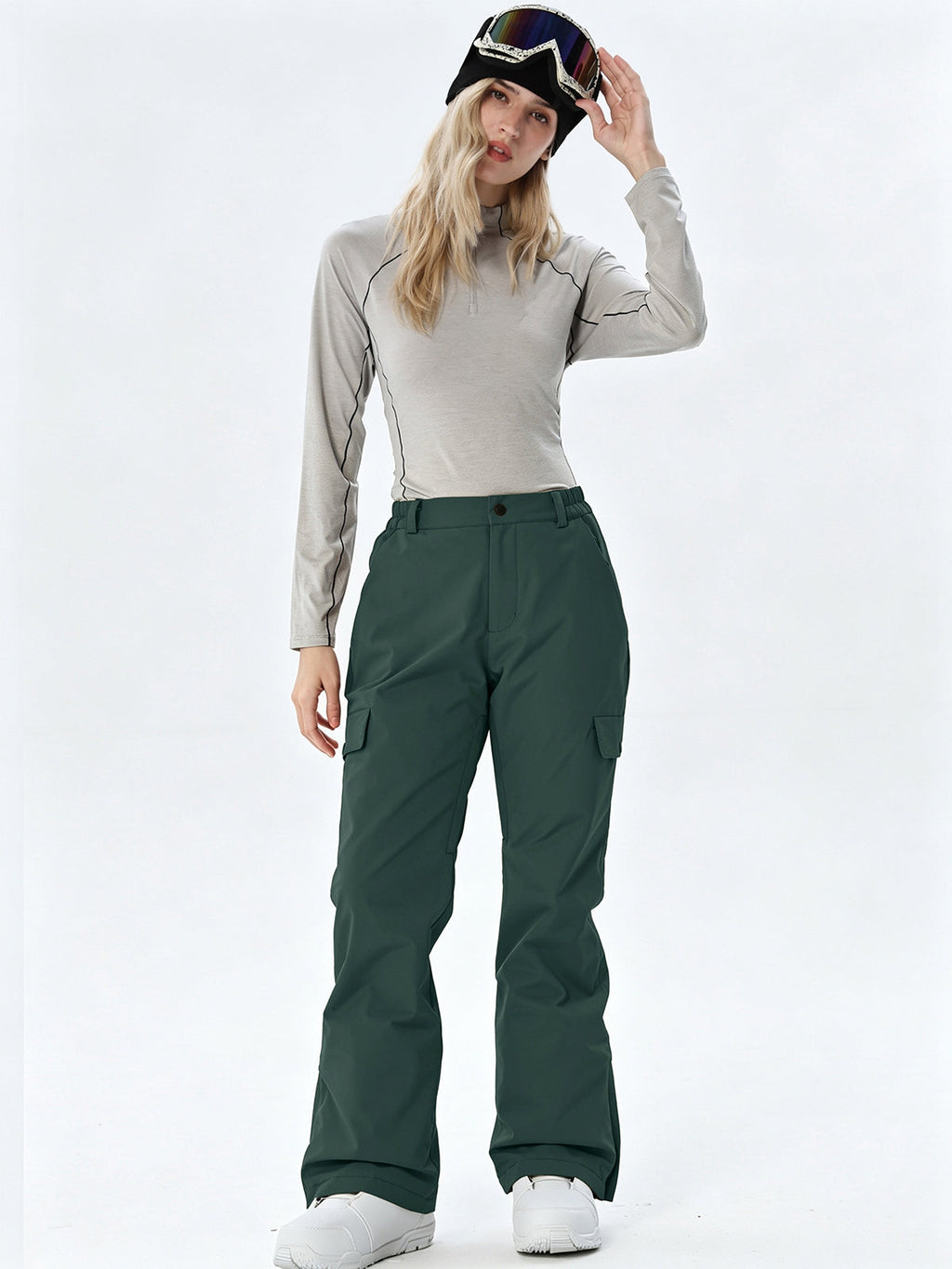 Women's Regular-Fit Cargo Snow Trousers