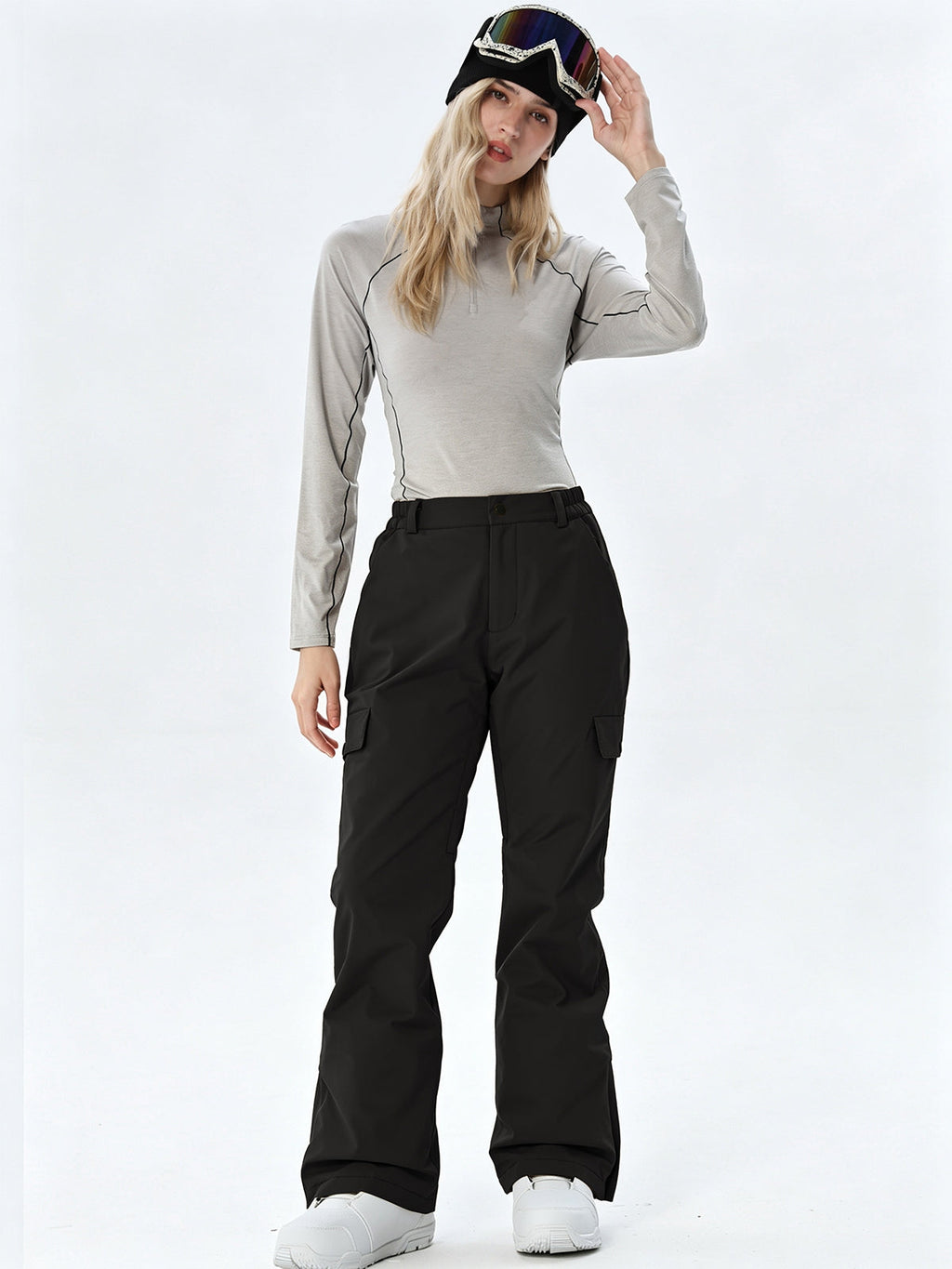 Women's Regular-Fit Cargo Snow Trousers