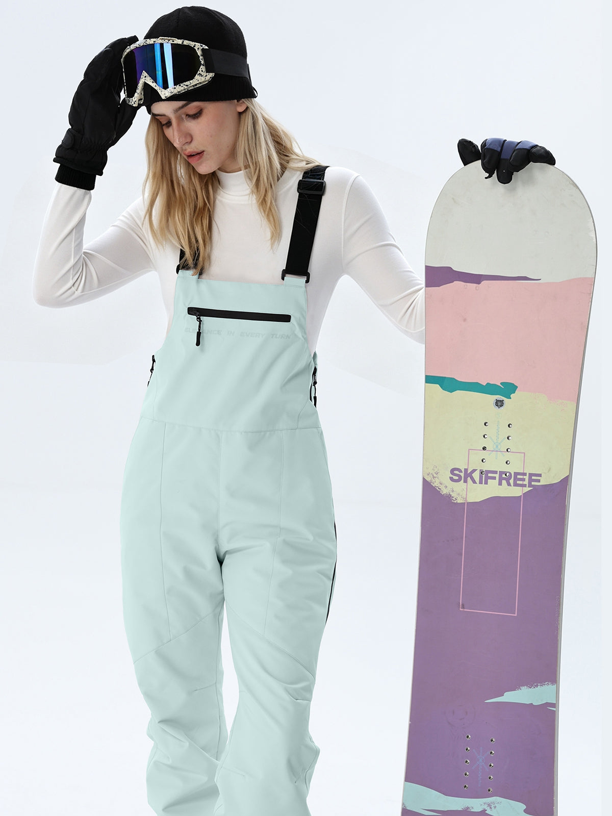 Women's Adjustable-Strap Snow Bib Overalls