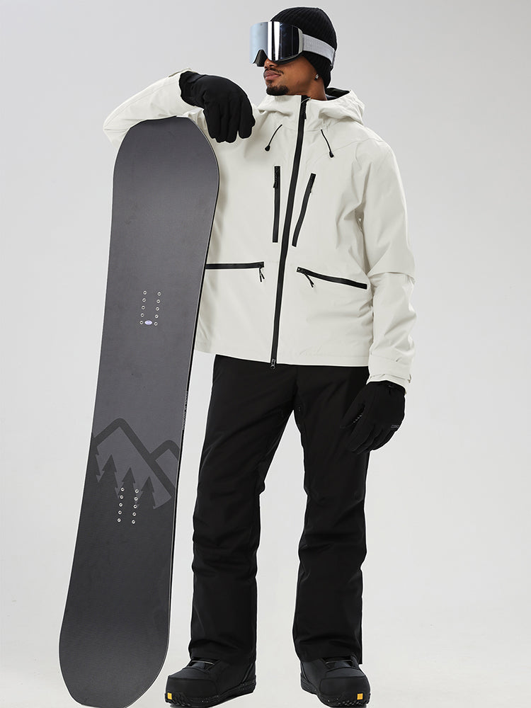 Men's Contrast-Zip Winter Jacket and Snow Pants