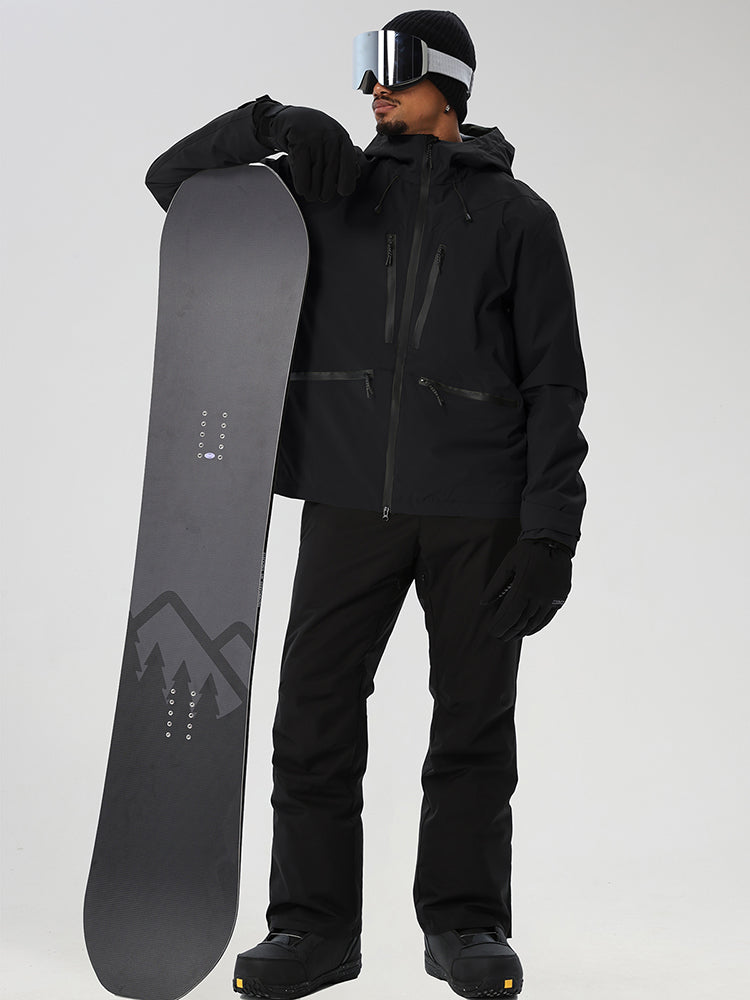 Men's Contrast-Zip Winter Jacket and Snow Pants