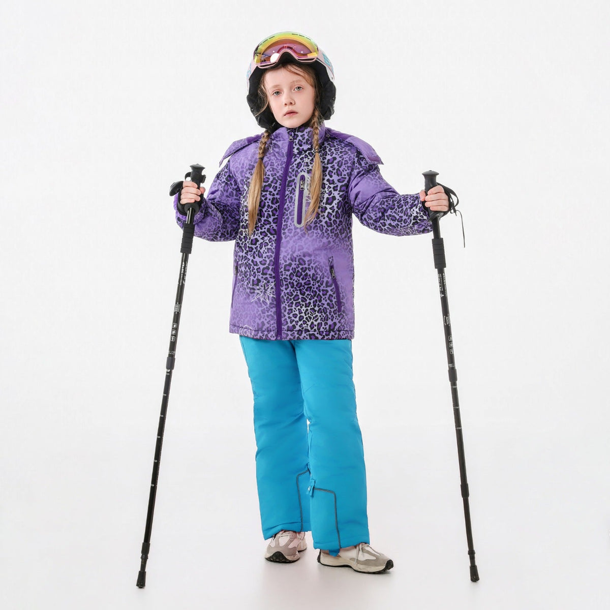 Kids' Animal-Print Fleece Winter Ski Outfit