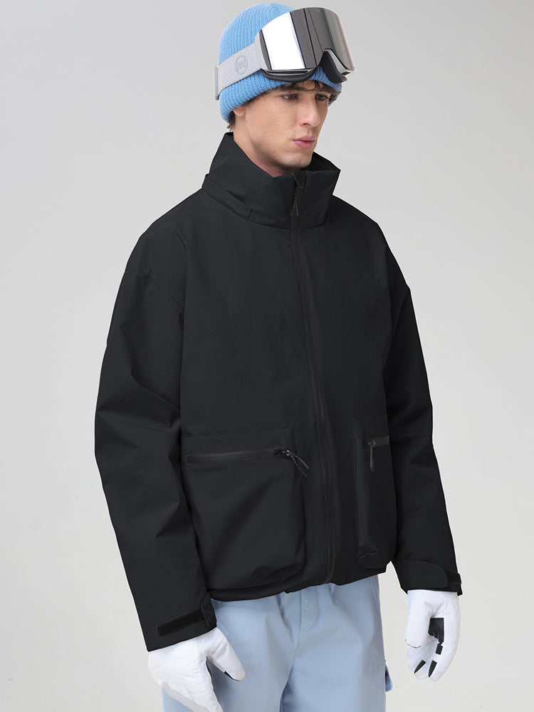 Men's Hooded Cargo Snowboarding Shell Jacket