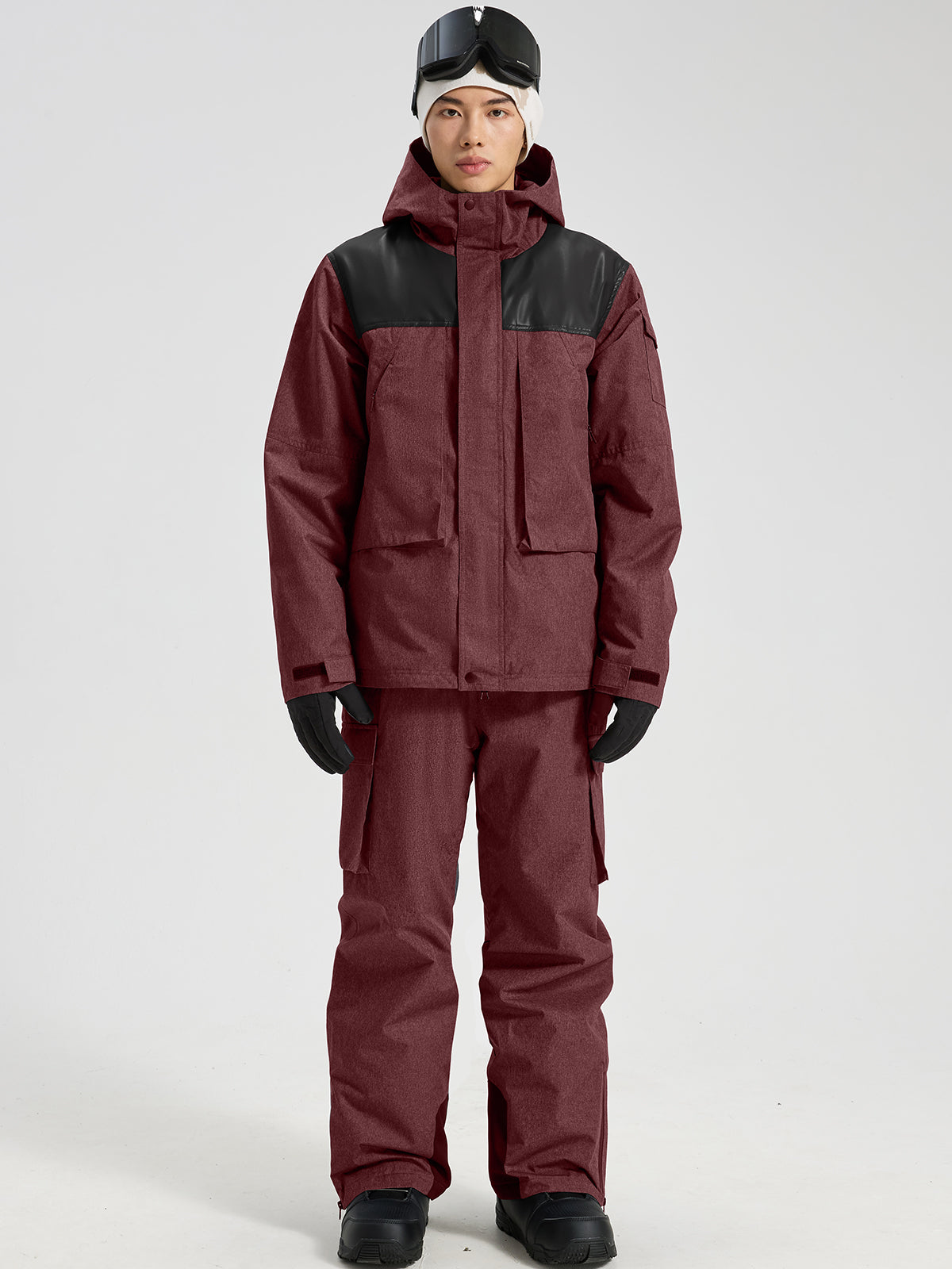 Men's Detachable-Suspender Ski Jacket and Bib Combo