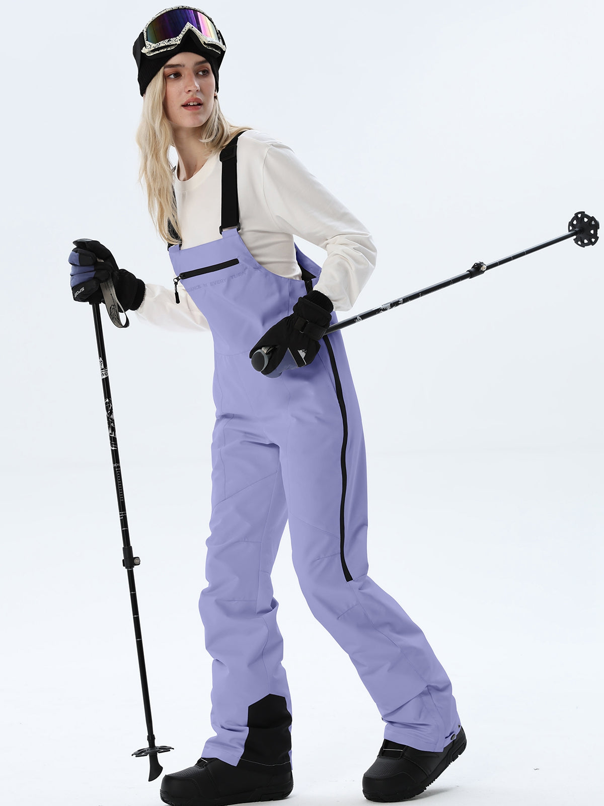 Women's Adjustable-Strap Snow Bib Overalls