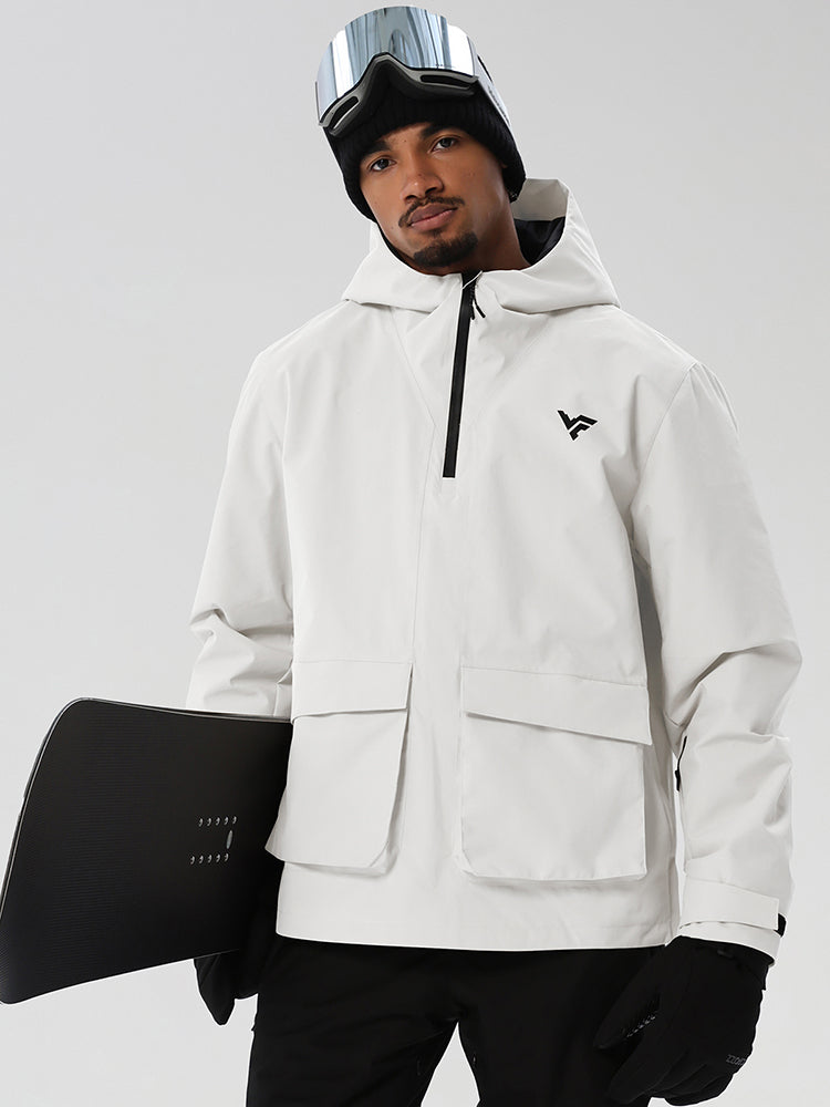 Men's Half-Zip Cargo Anorak for Snowboarding