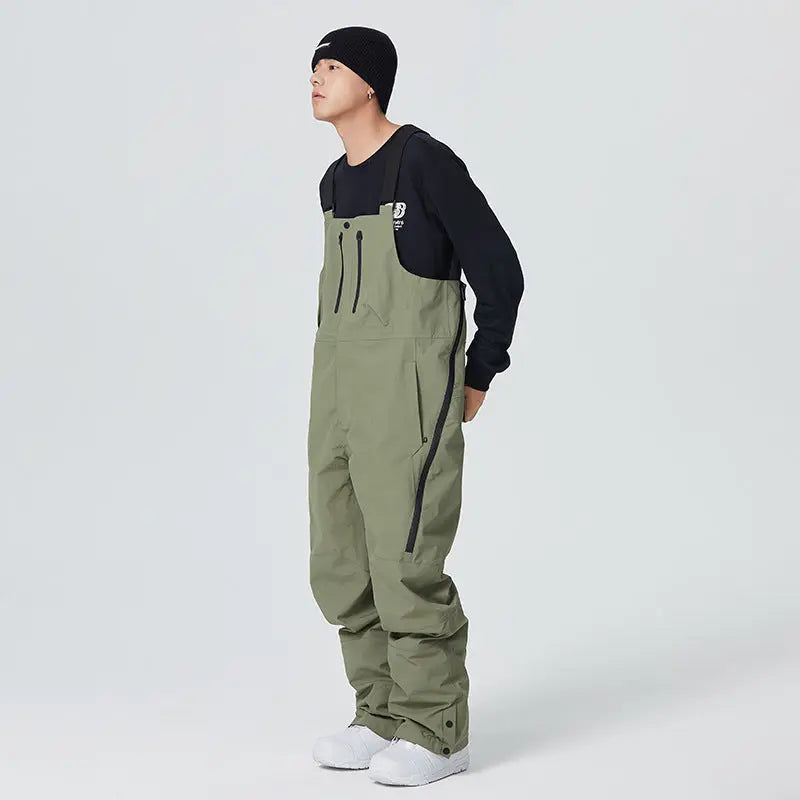 Adult Baggy Snow Pants Winter One-piece Ski Bibs for Sports