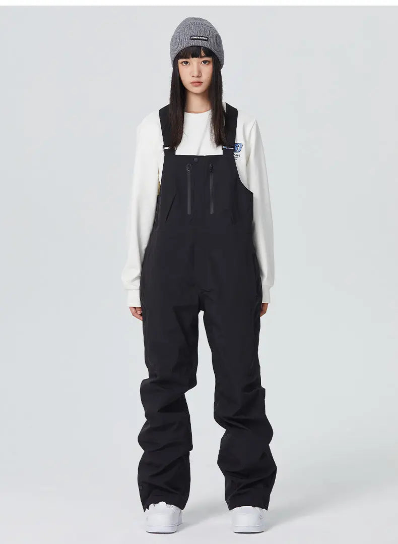 Adult Baggy Snow Pants Winter One-piece Ski Bibs for Sports