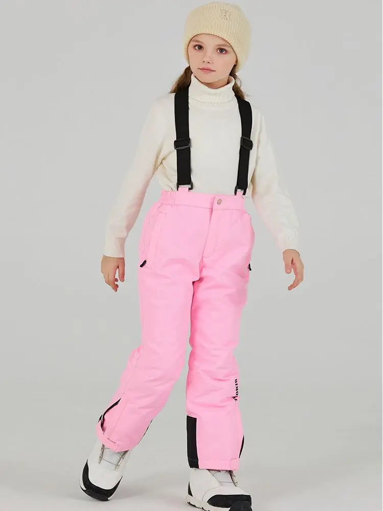 Boys Girls Loose Fit Ski Snowboarding Bibs
