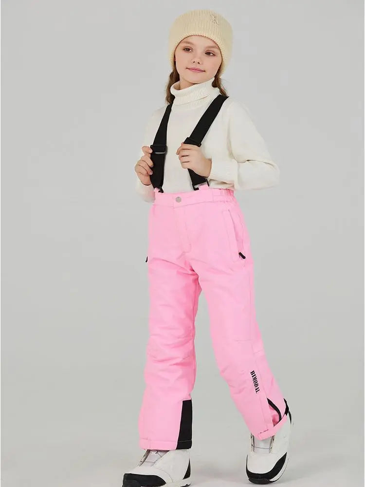 Boys Girls Loose Fit Ski Snowboarding Bibs