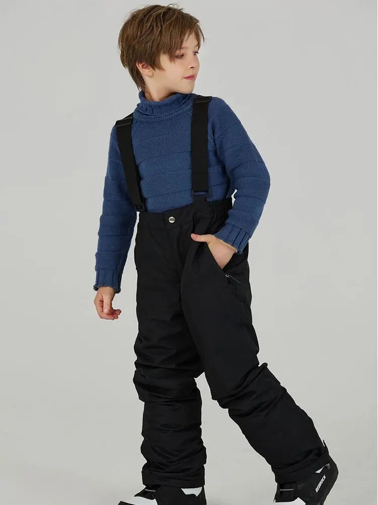 Boys Girls Loose Fit Ski Snowboarding Bibs