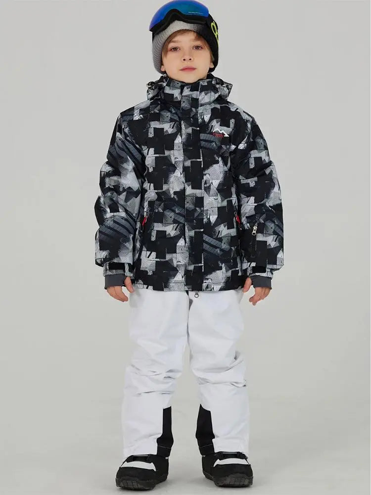 Boys Winter Snowboarding Jackets & Pants Printed Snowear
