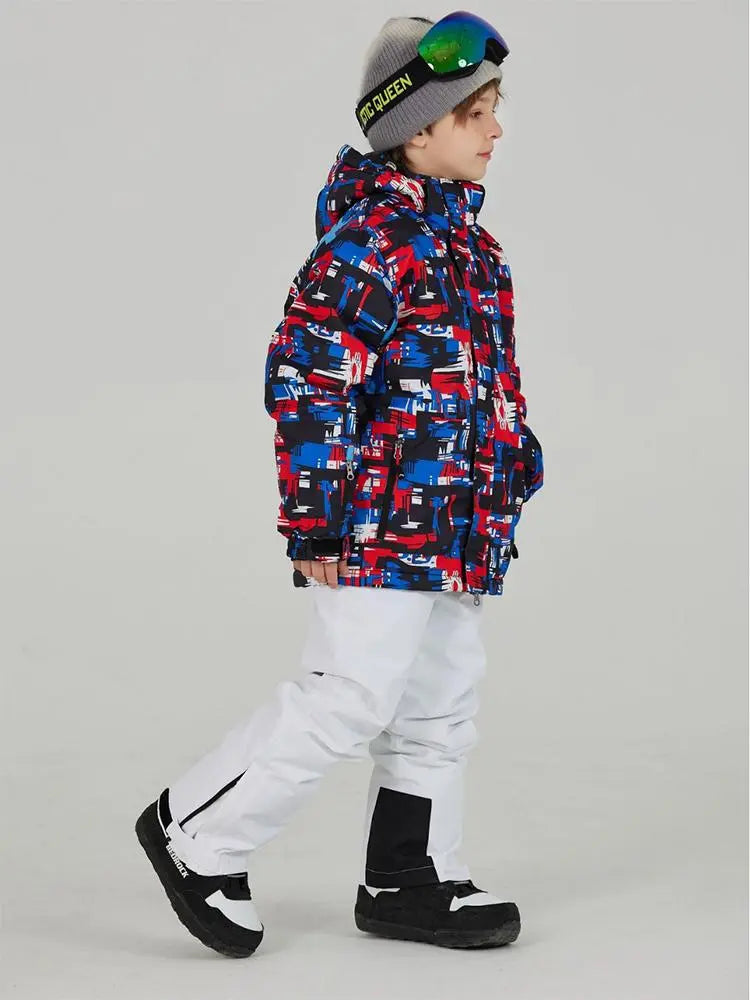 Boys Winter Snowboarding Jackets & Pants Printed Snowear
