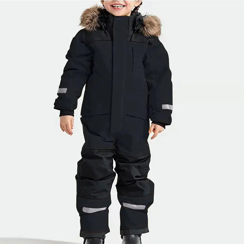 Children's Winter Ski Suit Thermal One-piece Ski Overalls