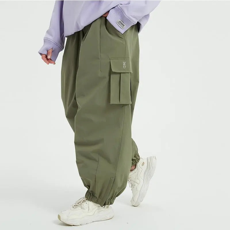 Couple Baggy Ski Snow Pants Oversized Outdoor Sports Trousers